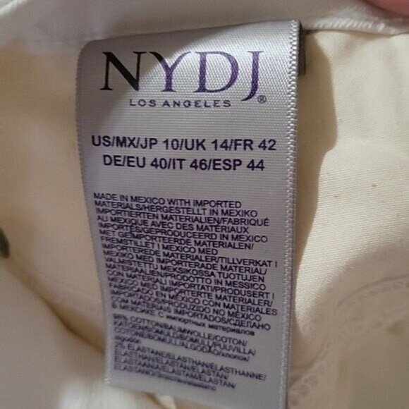 NYDJ Alina Convertible Ankle Jeans White Lift Tuck Technology Womens Size 8 Stre - Picture 8 of 8